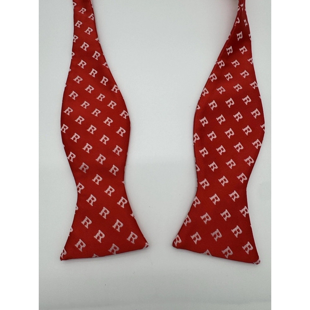Red "R" Pattern Adjustable Bow Tie Hand-tied Tuxedo Formal Neckwear 38-40"‎